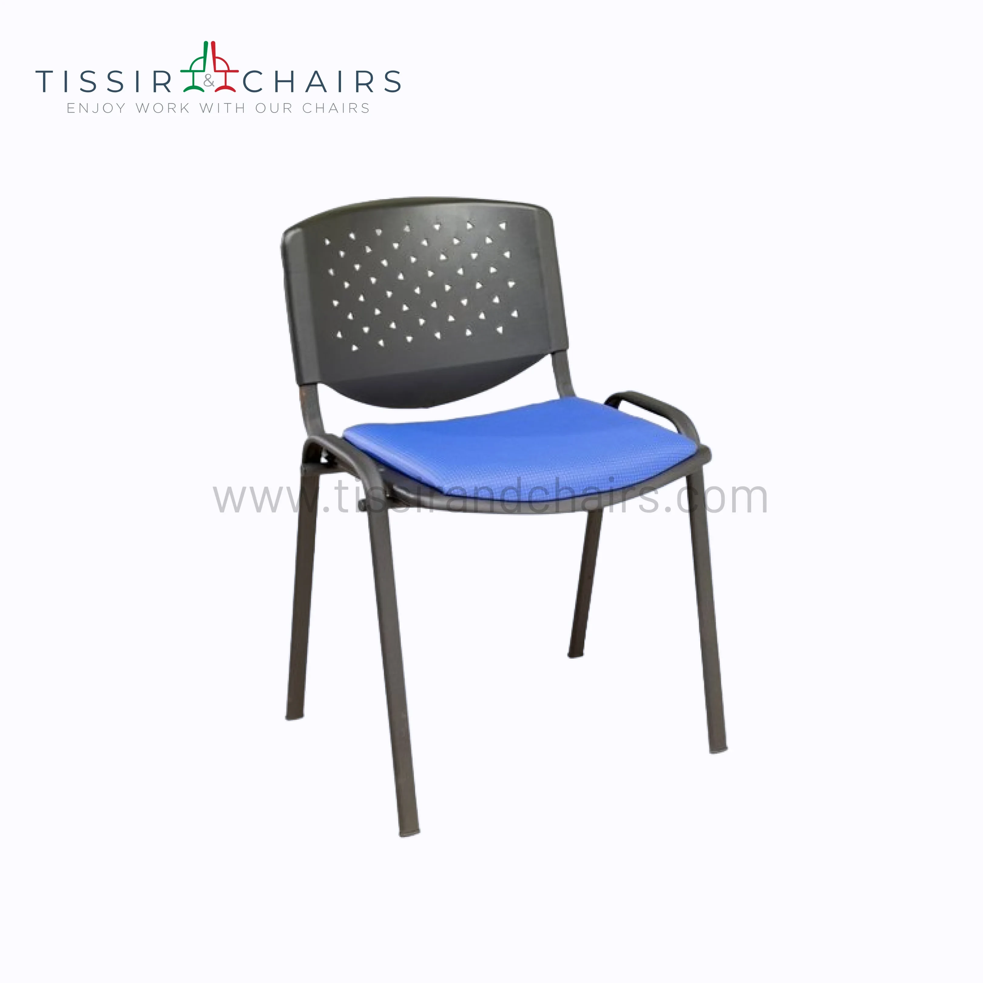 Chaise PRISMA structure métallique EPOXY NOIR